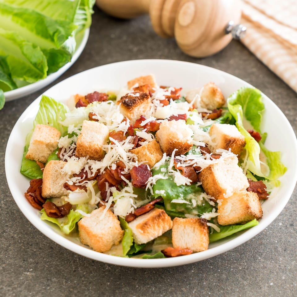 Fresh Caesar Salad and Mediterranean Delights